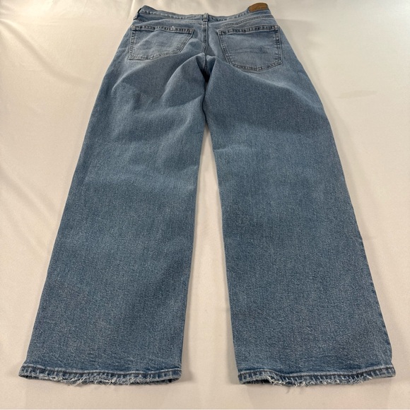 American Eagle Jeans Womens 4 Light Blue Stovepipe Straight High Rise Strigid - Picture 5 of 7
